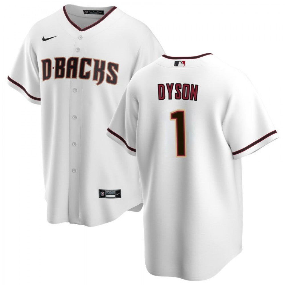 Men's Arizona Diamondbacks Jarrod Dyson #1 Nike White Home 2020 MLB Jersey