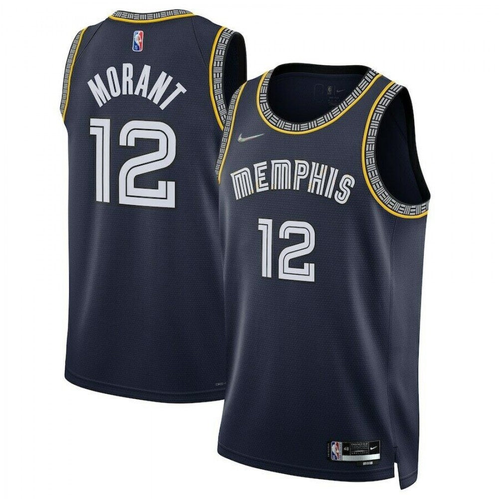 Men's Memphis Grizzlies Ja Morant #12 Nike Navy Swingman NBA Jersey - City Edition
