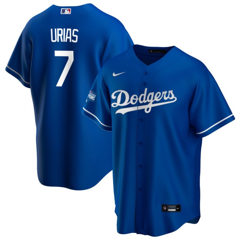 Men's Los Angeles Dodgers Julio Uras #7  Nike Royal 2020 World Series Champions Home MLB Jersey