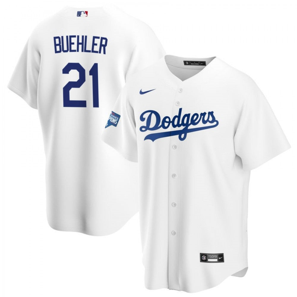 Men's Los Angeles Dodgers Walker Buehler #21 Nike White 2020 Home MLB Jersey