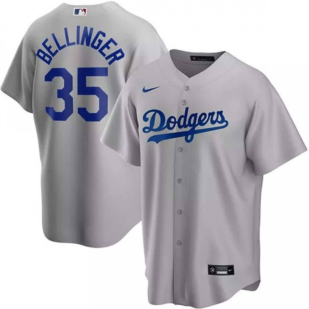 Men's Los Angeles Dodgers Cody Bellinger #35 Nike Gray Alternate 2020 MLB Jersey
