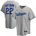 Men's Los Angeles Dodgers Clayton Kershaw #22 Nike Gray Alternate 2020 MLB Jersey