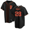 Men's San Francisco Giants Buster Posey #28 Nike Black Alternate 2020 MLB Jersey
