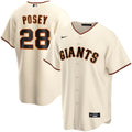 Men's San Francisco Giants Buster Posey #28 Nike Cream Home 2020 MLB Jersey
