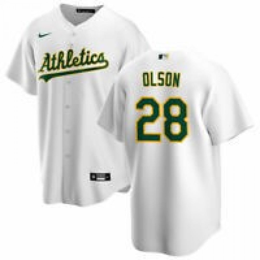 Men's Oakland Athletics Matt Olson #28 Nike White Home 2020 MLB Jersey