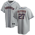 Men's Houston Astros Jos Altuve #27 Nike Gray Road Home 2020 MLB Jersey