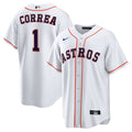 Men's Houston Astros Carlos Correa #1 Nike White Home 2020 MLB Jersey