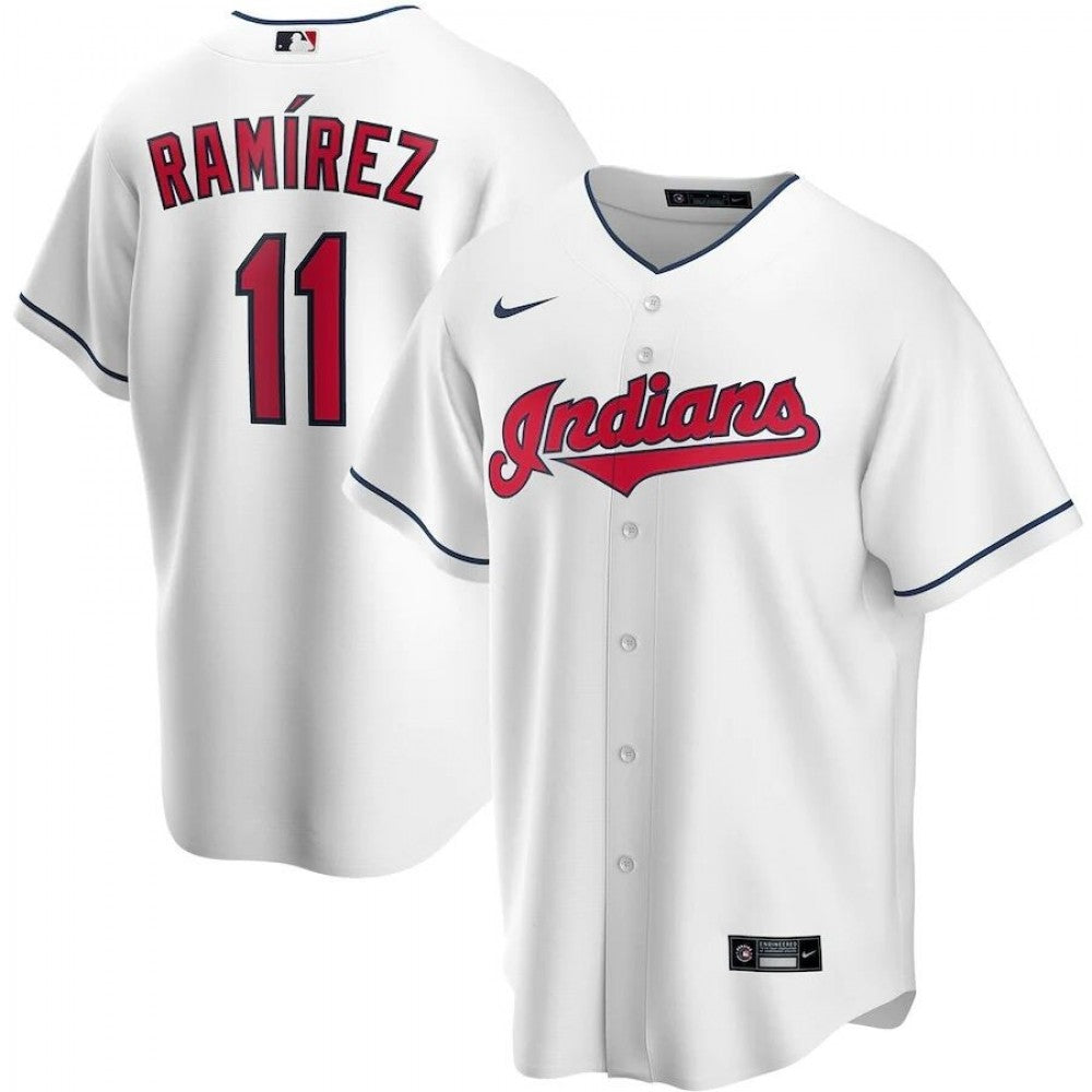 Men's Cleveland Indians Jose Ramirez #11 Nike White Home Player MLB Jersey