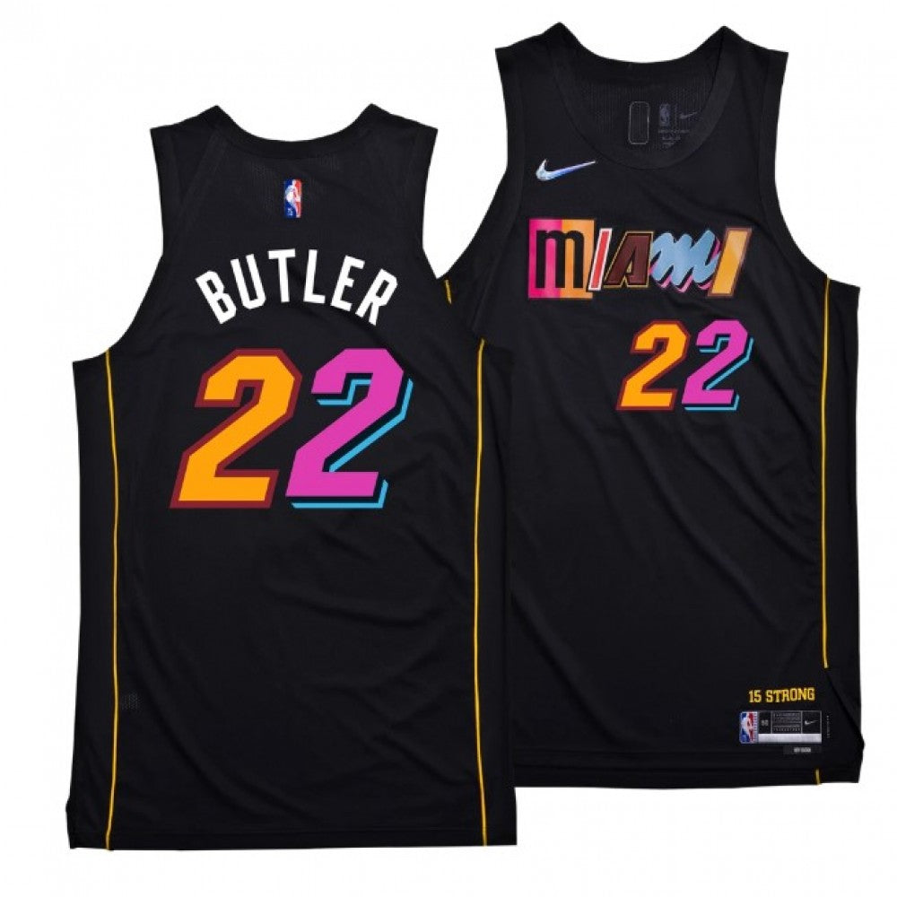 Men's Miami Heat JIMMY BUTLER #22 Nike Black 2021/22 Swingman NBA Jersey - City Edition