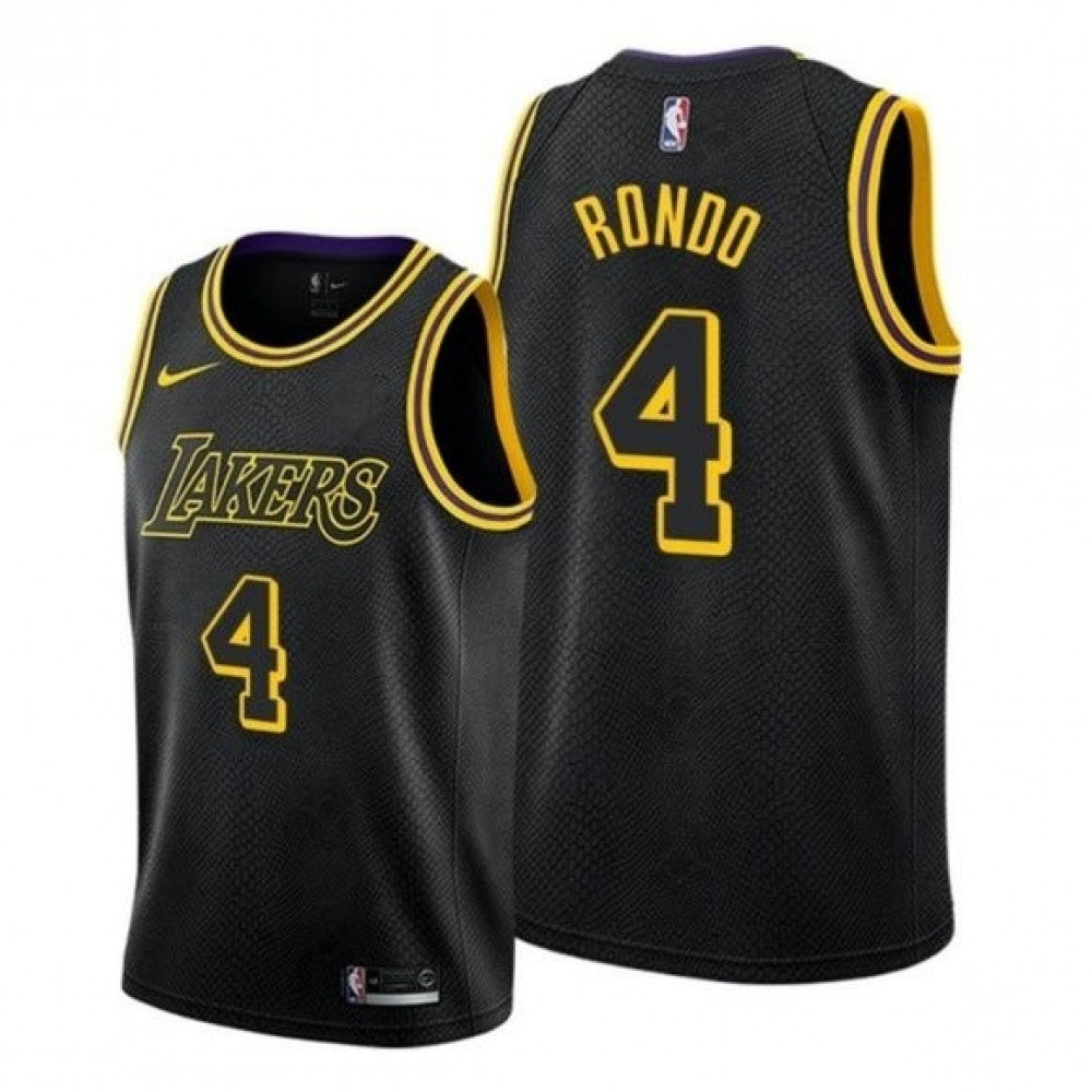 Men's Los Angeles Lakers Rajon Rondo #4 Nike Black Swingman NBA NBA Jersey - City Edition