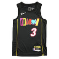 Men's Miami Heat Dwyane Wade #3 Nike Black 2021/22 Swingman NBA Jersey - City Edition