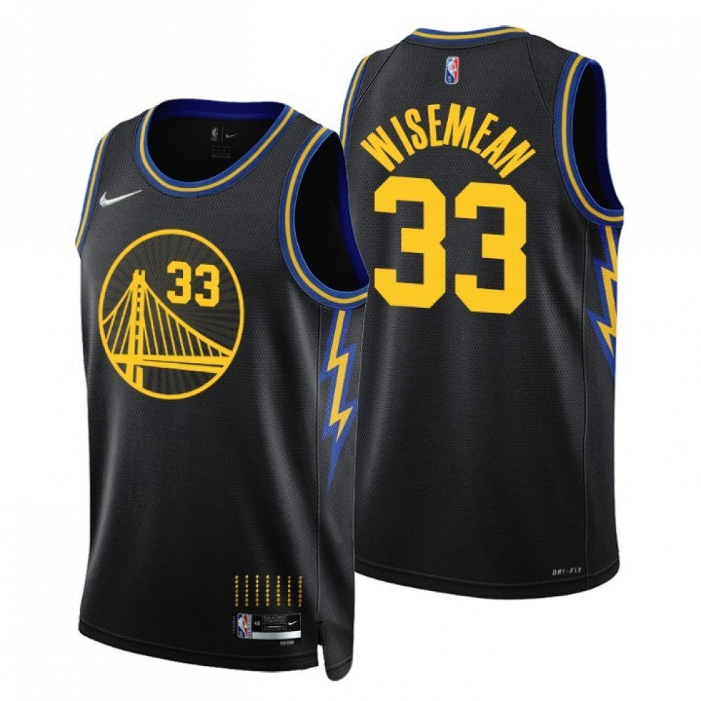 Men's Golden State Warriors James Wiseman #33 Black 2021/22 Swingman NBA Jersey - City Edition
