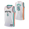 Men's San Antonio Spurs Dejounte Murray #5 Nike White 2021/22 Swingman NBA Jersey - City Edition