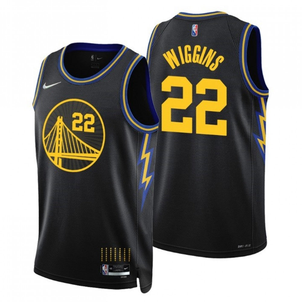 Men's Golden State Warriors Andrew Wiggins #22 Black 2021/22 Swingman NBA Jersey - City Edition