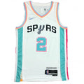 Men's San Antonio Spurs Kawhi Leonard #2 Nike White 2021/22 Swingman NBA Jersey - City Edition