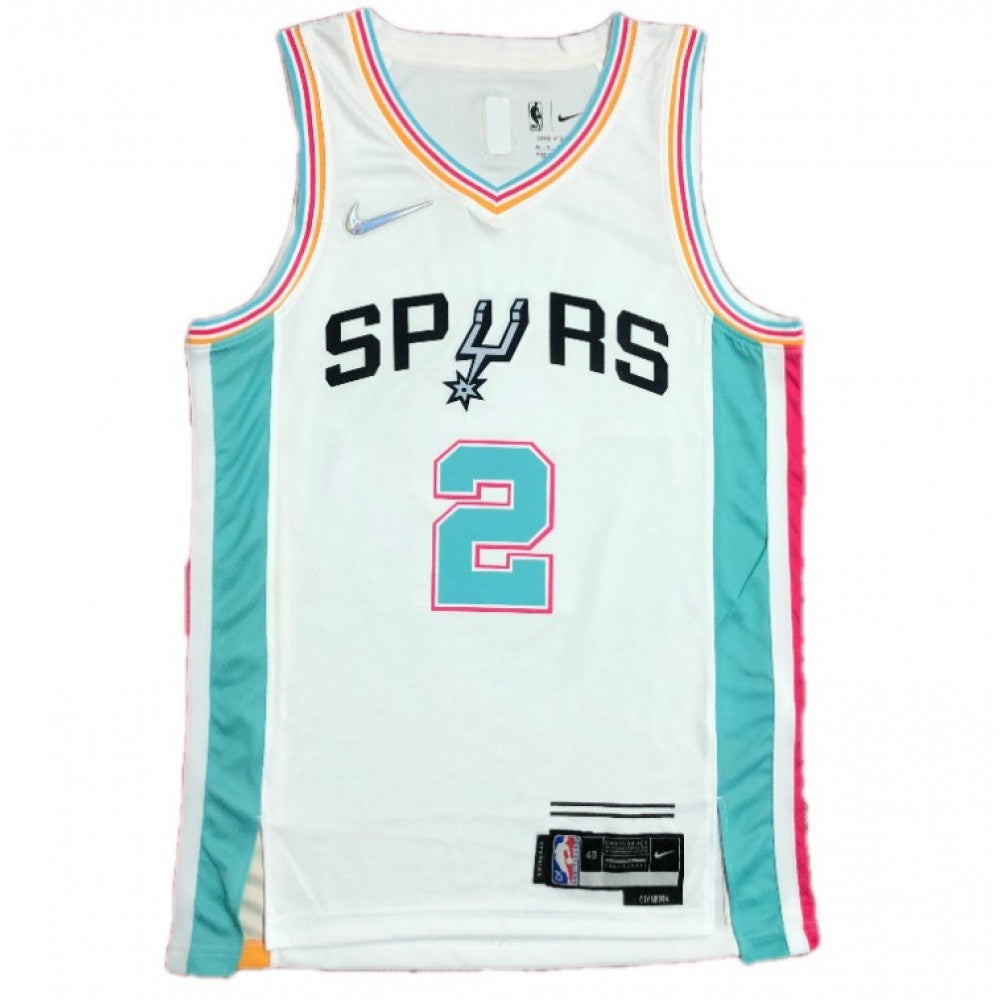 Men's San Antonio Spurs Kawhi Leonard #2 Nike White 2021/22 Swingman NBA Jersey - City Edition