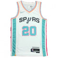 Men's San Antonio Spurs Manu Ginobili #20 Nike White 2021/22 Swingman NBA Jersey - City Edition