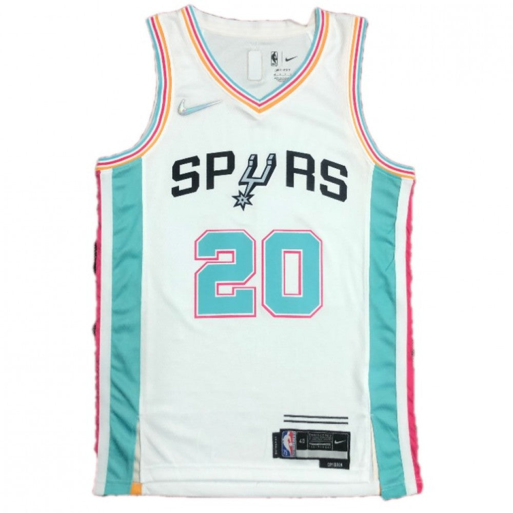 Men's San Antonio Spurs Manu Ginobili #20 Nike White 2021/22 Swingman NBA Jersey - City Edition