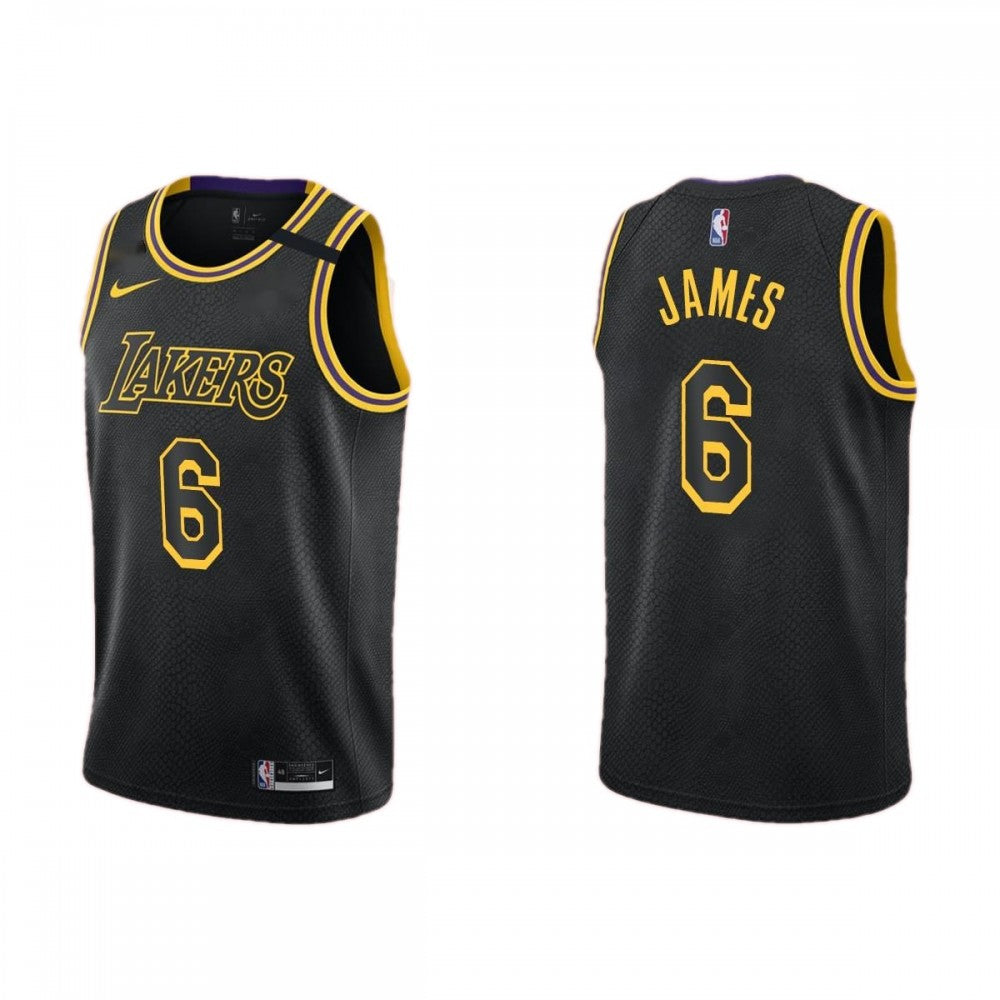 Men's Los Angeles Lakers LeBron James #6 Black Swingman NBA Jersey - City  Edition