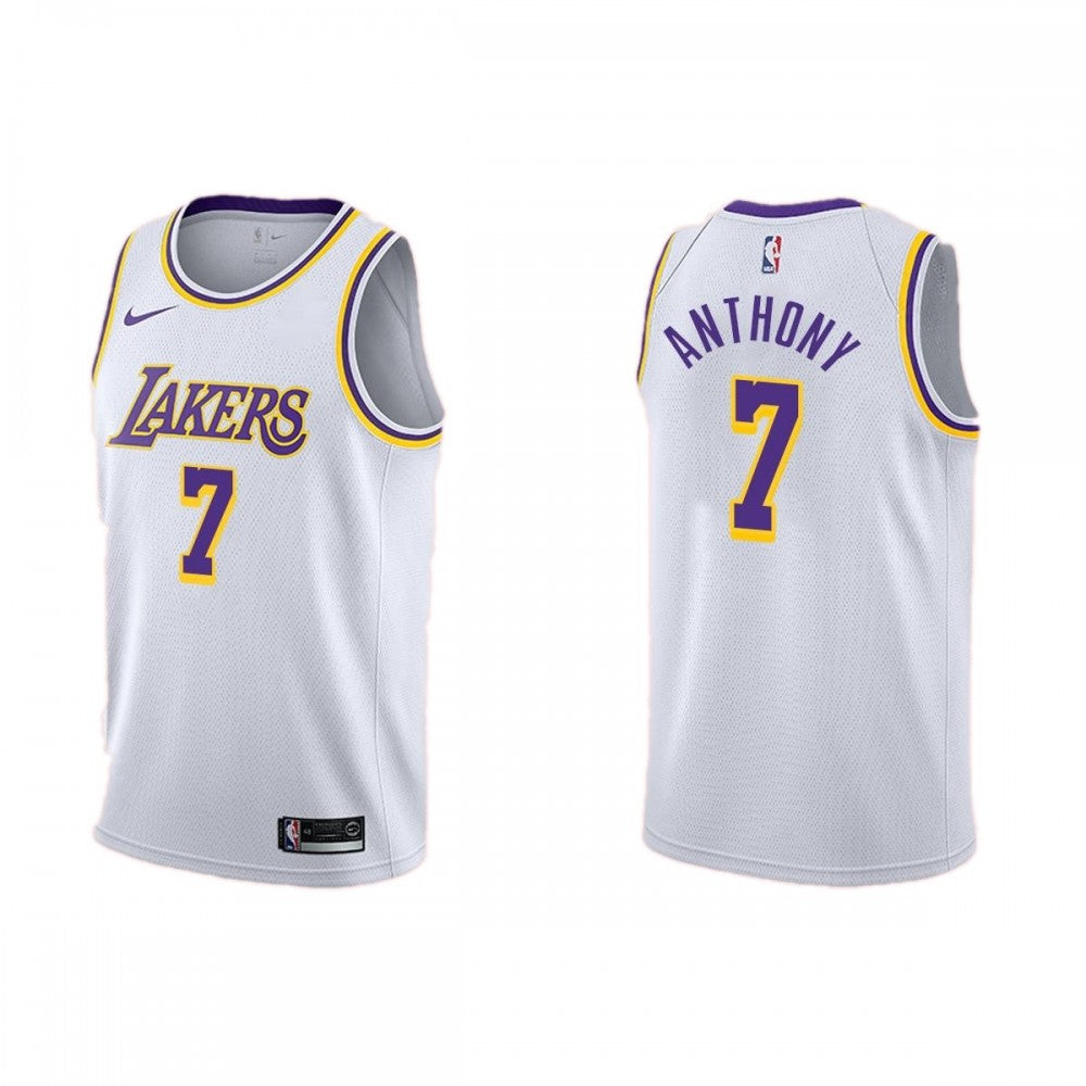 Men's Los Angeles Lakers Carmelo Anthony #7 Nike White 2020/21 Swingman NBA Jersey - Association Edition