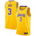 Men's Los Angeles Lakers Anthony Davis #3 Yellow 18-19 Swingman NBA Jersey - Icon Edition