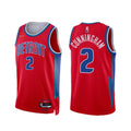 Men's Detroit Pistons Cade Cunningham #2 Nike Red 2021/22 Swingman NBA NBA Jersey - City Edition