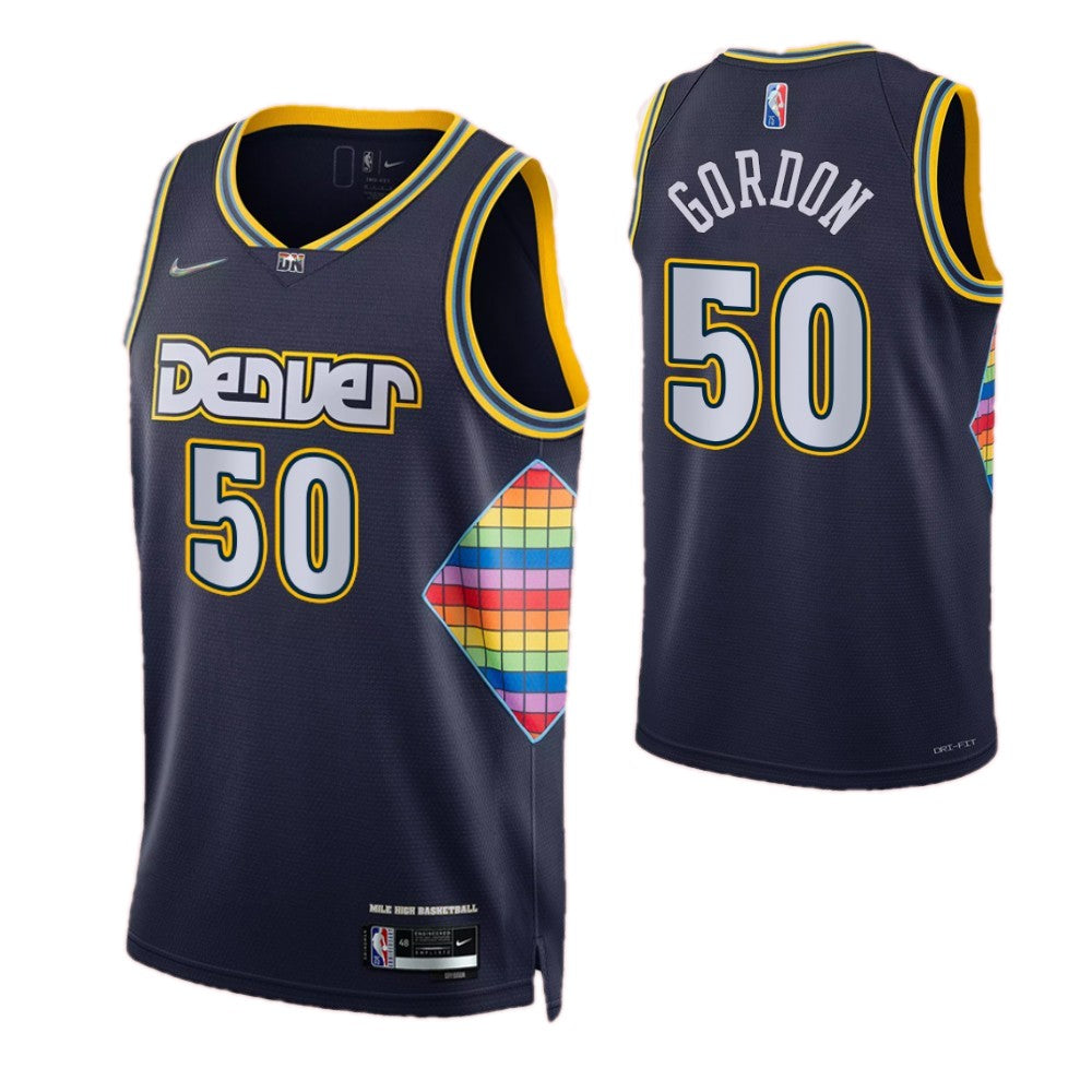 Men's Denver Nuggets Aaron Gordon #50 Nike Navy 2021/22 Swingman NBA NBA Jersey - City Edition