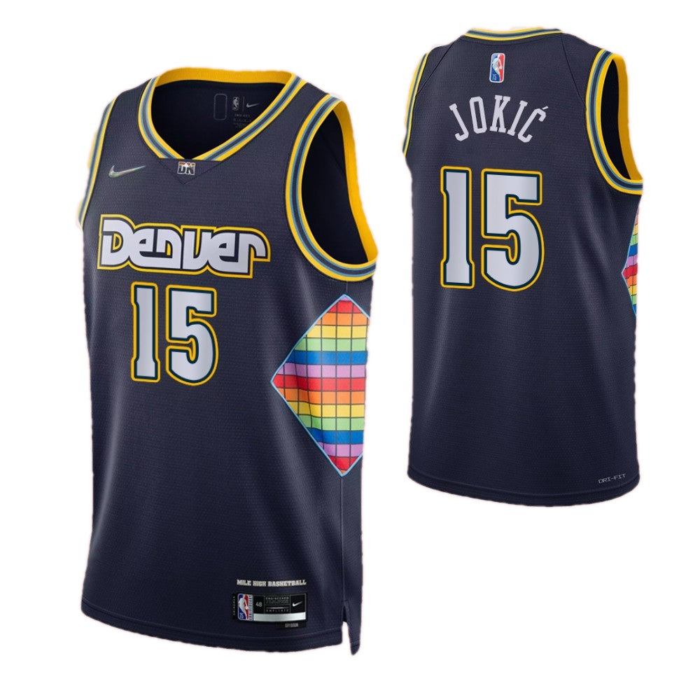 Men's Denver Nuggets Nikola Joki? #15 Nike Navy 2021/22 Swingman NBA NBA Jersey - City Edition