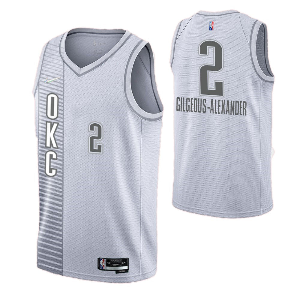 Men's Oklahoma City Thunder Alexander #2 Nike White 2021/22 Swingman NBA NBA Jersey - City Edition