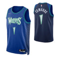 Men's Minnesota Timberwolves Anthony Edwards #1 Nike Blue 2021/22 Swingman NBA NBA Jersey - City Edition