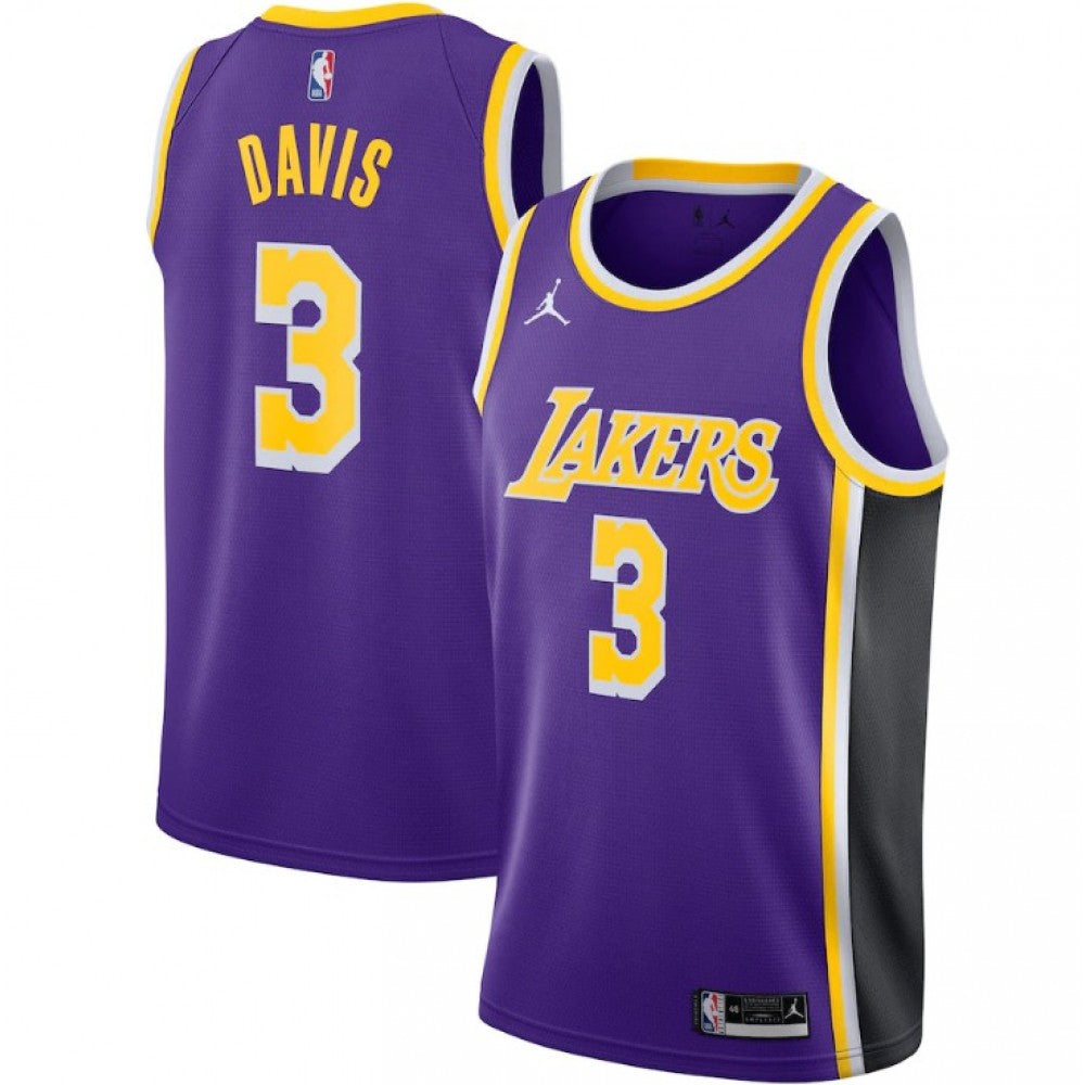 Men's Los Angeles Lakers Anthony Davis #3 Jordan Purple Swingman NBA Jersey - Statement Edition