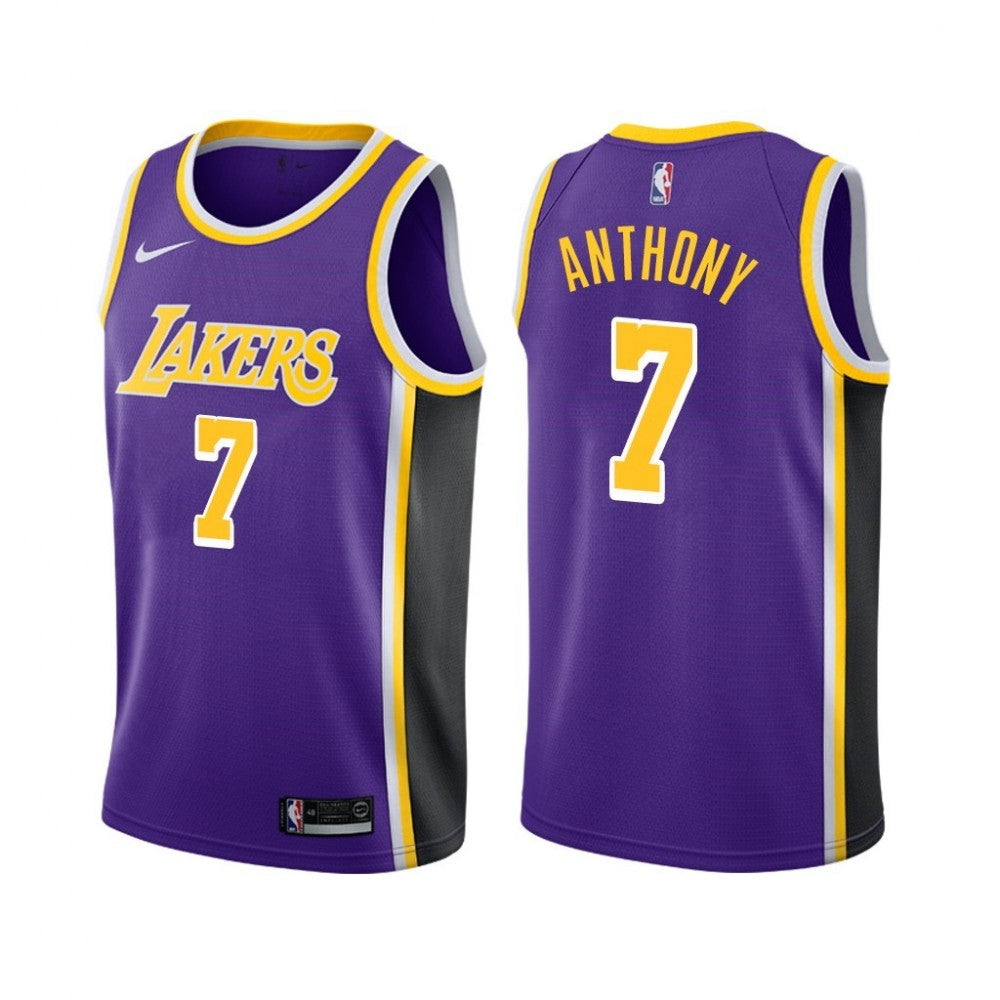 Men's Los Angeles Lakers Carmelo Anthony #7 Nike Purple Swingman NBA Jersey - Statement Edition
