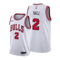 Men's Chicago Bulls Lonzo Ball #2 Nike White Swingman NBA Jersey - Association Edition