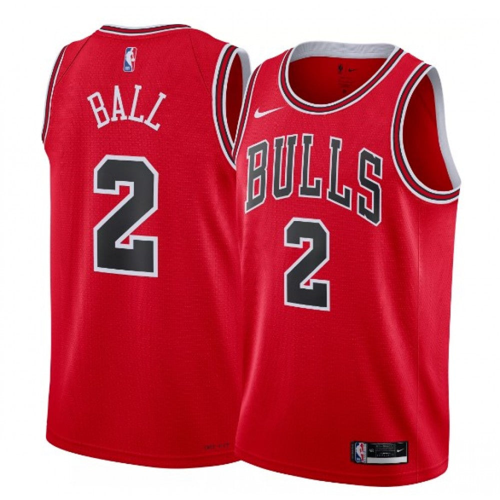 Men's Chicago Bulls Lonzo Ball #2 Nike Red Swingman NBA Jersey - Icon Edition