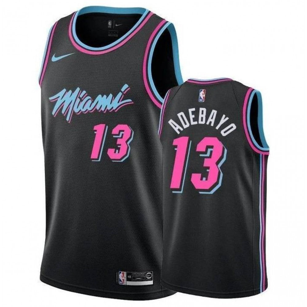 Men's Miami Heat Bam Adebayo #13 Black 19-20 Swingman NBA Jersey - City Edition