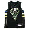Men's Milwaukee Bucks Jrue Holiday #21 Nike Black Swingman NBA Jersey - Statement Edition