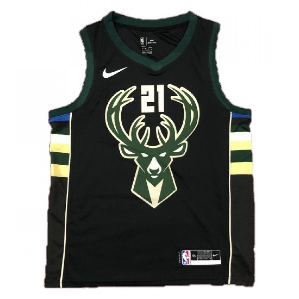 Men's Milwaukee Bucks Jrue Holiday #21 Nike Black Swingman NBA Jersey - Statement Edition