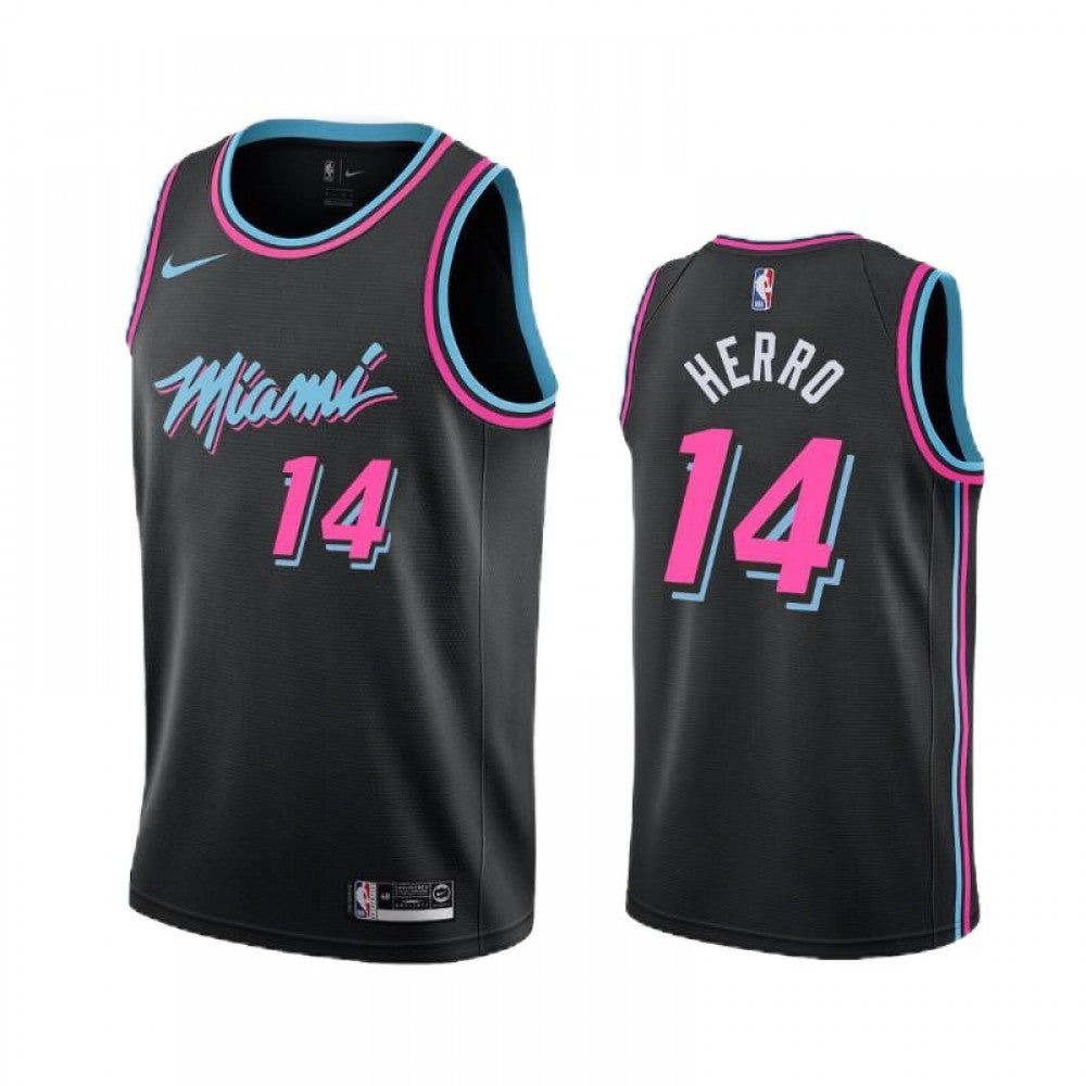 Men's Miami Heat Tyler Herro #14 Black 19-20 Swingman NBA Jersey - City Edition