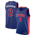 Men's Detroit Pistons Cade Cunningham #2 Nike Blue 2021 Swingman NBA Jersey - Icon Edition
