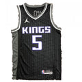Men's Sacramento Kings De'Aaron Fox #5 Jordan Black 2021/22 Swingman NBA NBA Jersey - City Edition