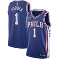 Men's Philadelphia 76ers James Harden #1 Nike Royal 2021/22 Swingman NBA Jersey - Icon Edition