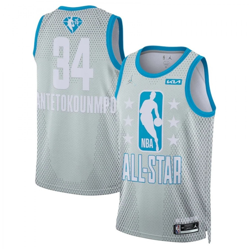 Men's Giannis Antetokounmpo #34 Jordan Brand Gray 2022 NBA All-Star Game Swingman NBA Jersey