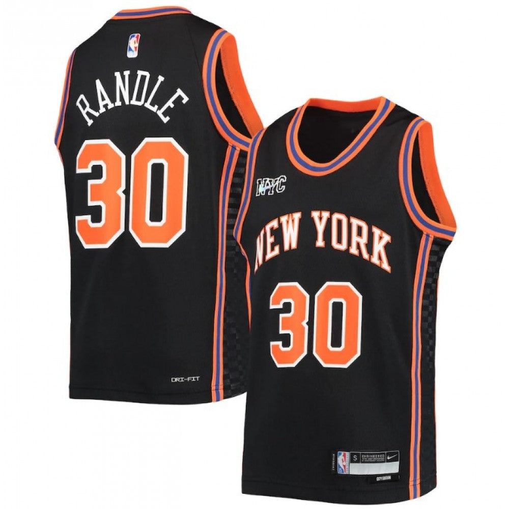 Men's New York Knicks Julius Randle #30 Nike Black 2021/22 Swingman NBA NBA Jersey - City Edition