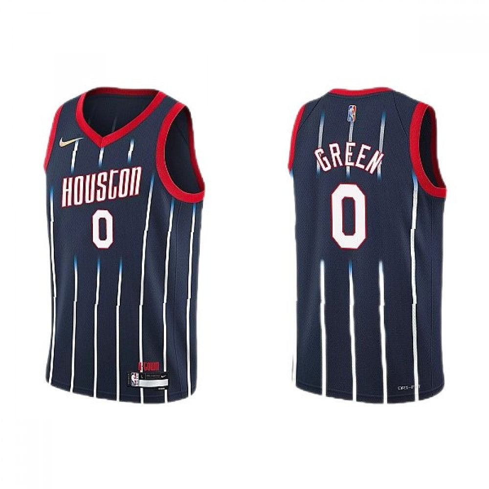 Men's Houston Rockets Jalen Green #0 Nike Navy 2021/22 Swingman NBA Jersey - City Edition
