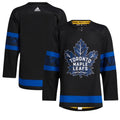 Men's Toronto Maple Leafs x drew house adidas Black&amp;Blue Alternate Blank NHL Jersey