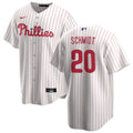Men's Philadelphia Phillies Mike Schmidt #20 Nike White&amp;Red Home 2020 MLB Jersey