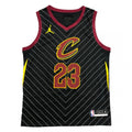 Men's Cleveland Cavaliers Lebron James #23 Jordan Black Swingman NBA Jersey - Statement Edition
