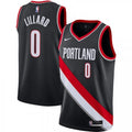 Men's Portland Trail Blazers Damian Lillard #0 Nike Black 2020/21 Swingman NBA Jersey C Icon Edition
