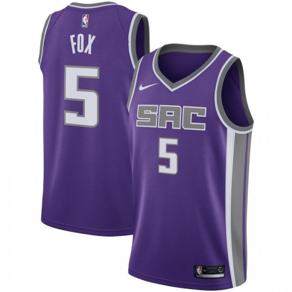 Men's Sacramento Kings De'Aaron Fox #5 Nike Purple Swingman NBA Jersey - Icon Edition