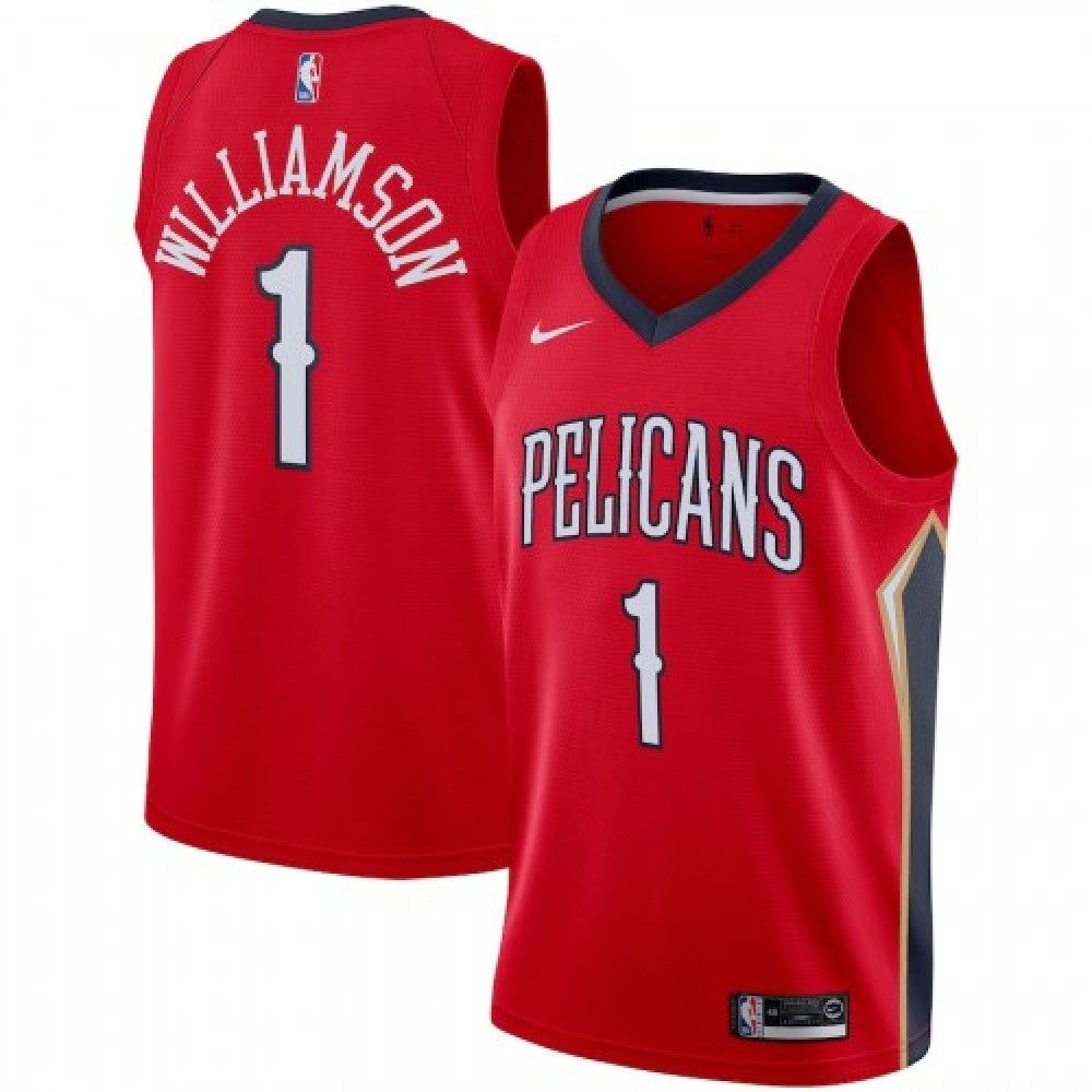 Men's New Orleans Pelicans Zion Williamson #1 Nike Red 19/20 Swingman NBA Jersey - Statement Edition